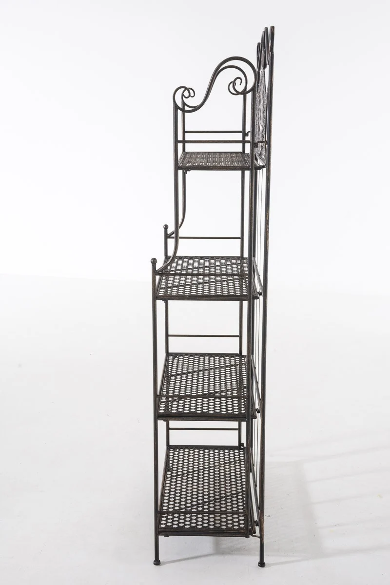 Etagère de rangement plantes 4 niveaux en fer 153x61x33 cm bronze vieilli ETA10024