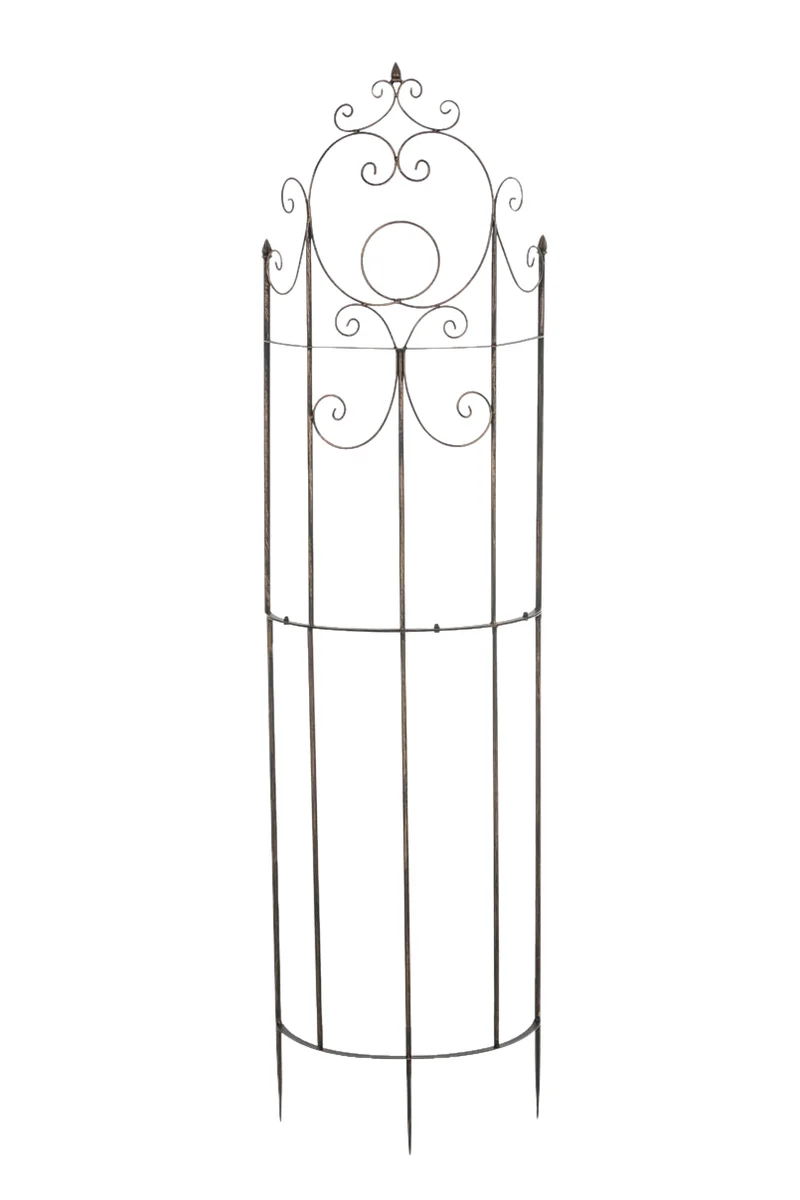 Treillis de jardin pour plantes grimpantes tuteur pour rosiers en métal bronze 10_0003886