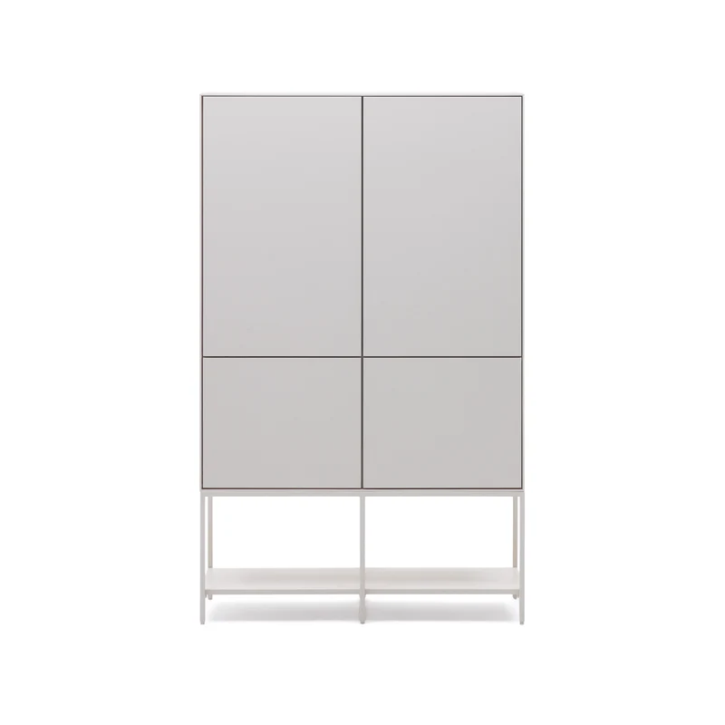 Vedrana 4-door tall sideboard white lacquered MDF 97.5 x 160 cm