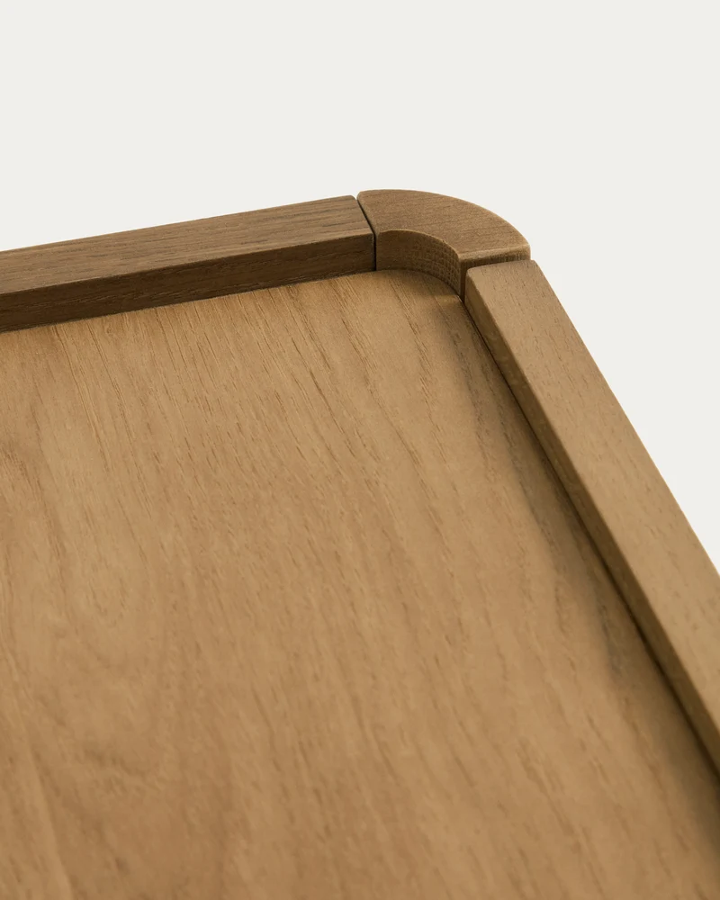 Arelida sideboard in oak veneer and solid oak wood with light brown finish 200 x 80 cm FSC Mix Credit