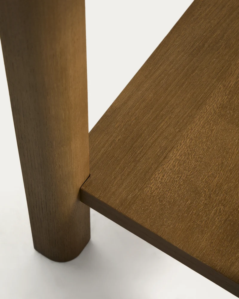 Arelida console table made of oak veneer and solid oak wood with light brown finish 112 x 80 cm FSC Mix Credit