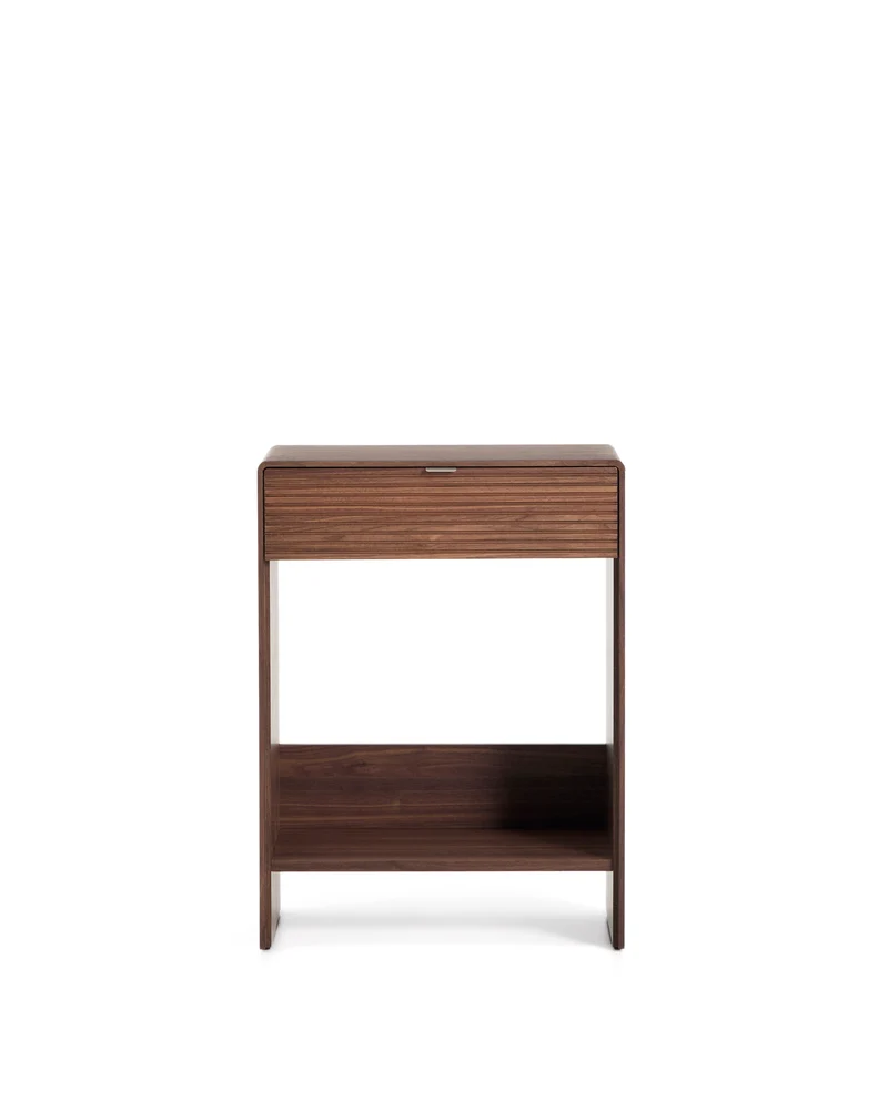 Norlen sideboard with drawer and shelf in walnut veneer FSC Mix Credit 60 x 81cm