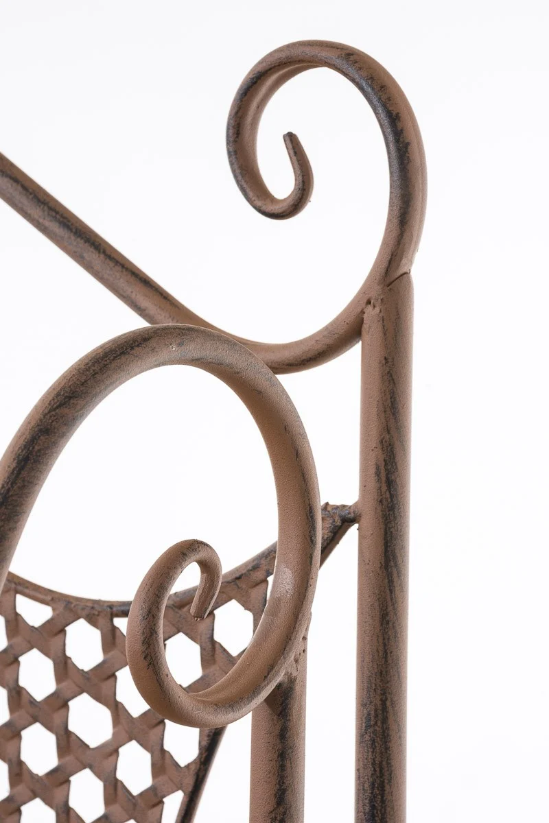 Etagère de rangement plantes 4 niveaux en fer 153x61x33 cm marron vieilli ETA10023