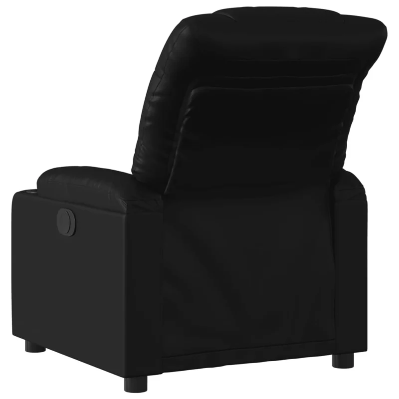 Fauteuil relax TV fonction d'inclinaison électrique très confortable en PVC noir DEC028470