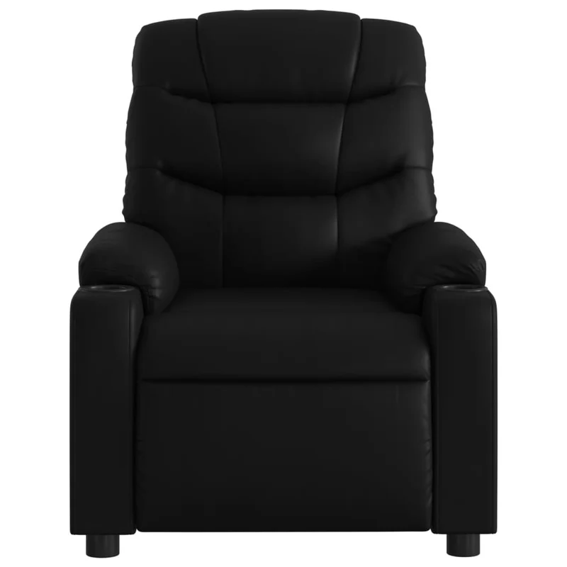 Fauteuil relax TV fonction d'inclinaison électrique très confortable en PVC noir DEC028470