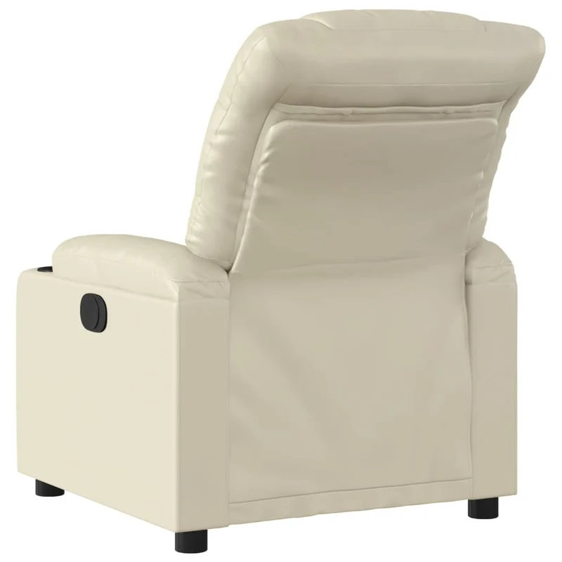 Fauteuil relax TV fonction d'inclinaison électrique très confortable en PVC crème DEC028259
