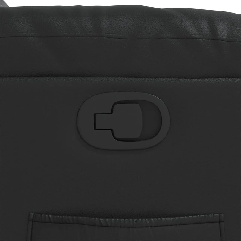 Fauteuil relax TV rembourrage confortable fonction d'inclinaison manuelle en PVC noir DEC028072