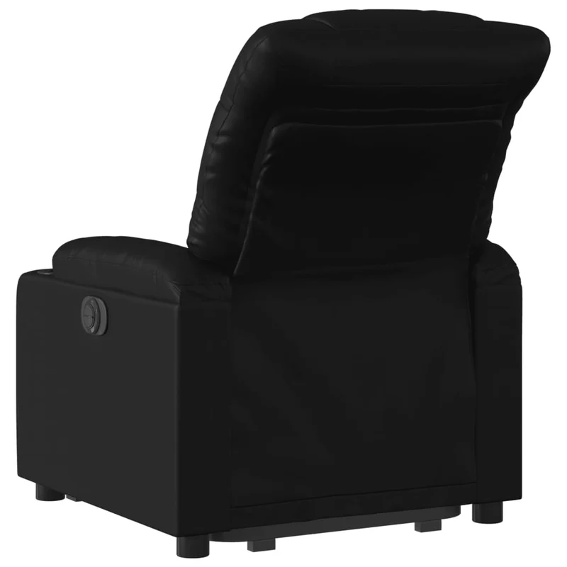 Fauteuil relax TV rembourrage confortable fonction de levage électrique en PVC noir DEC028071