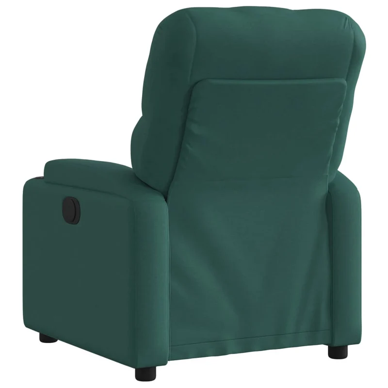 Fauteuil relax TV rembourrage confortable fonction d'inclinaison manuelle en tissu vert foncé DEC028225
