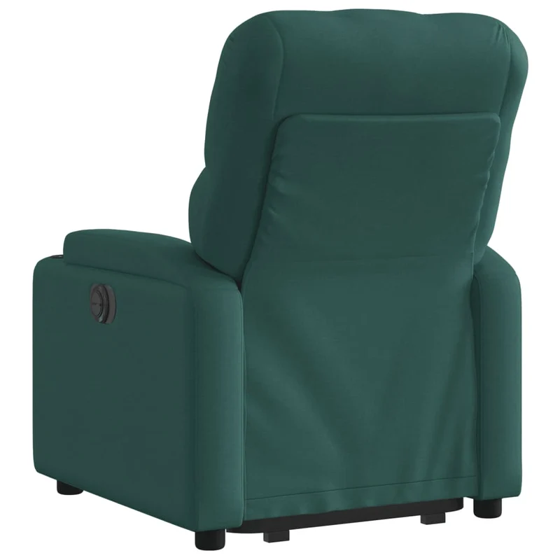 Fauteuil relax TV rembourrage confortable fonction de levage électrique en tissu vert foncé DEC028213