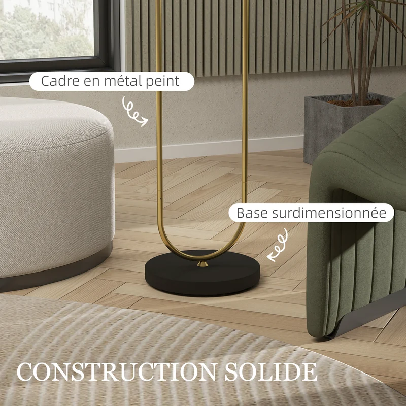 Lampadaire salon abat-jour lin 38 x 156 x 38 cm interrupteur à pied diffusion douce moderne minimaliste en lin noir 21_0007042
