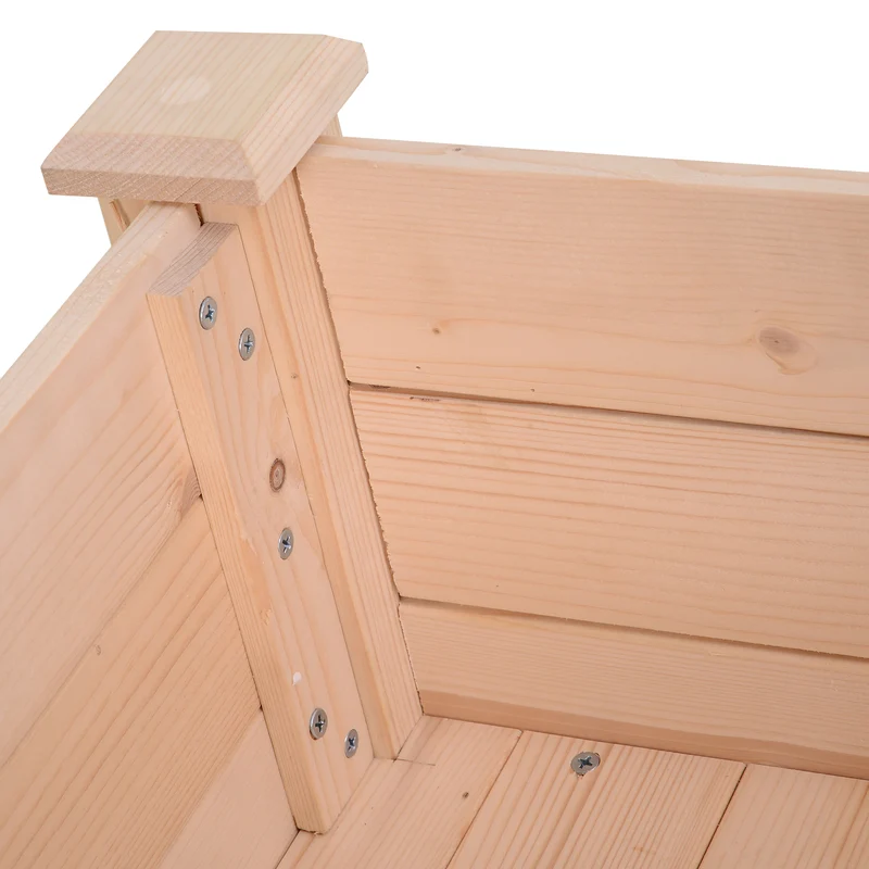 Jardinière surélevée potager sur pied 86 x 46 x 76 cm drainage intégré doublure respirante style rustique en bois marron 21_0004120