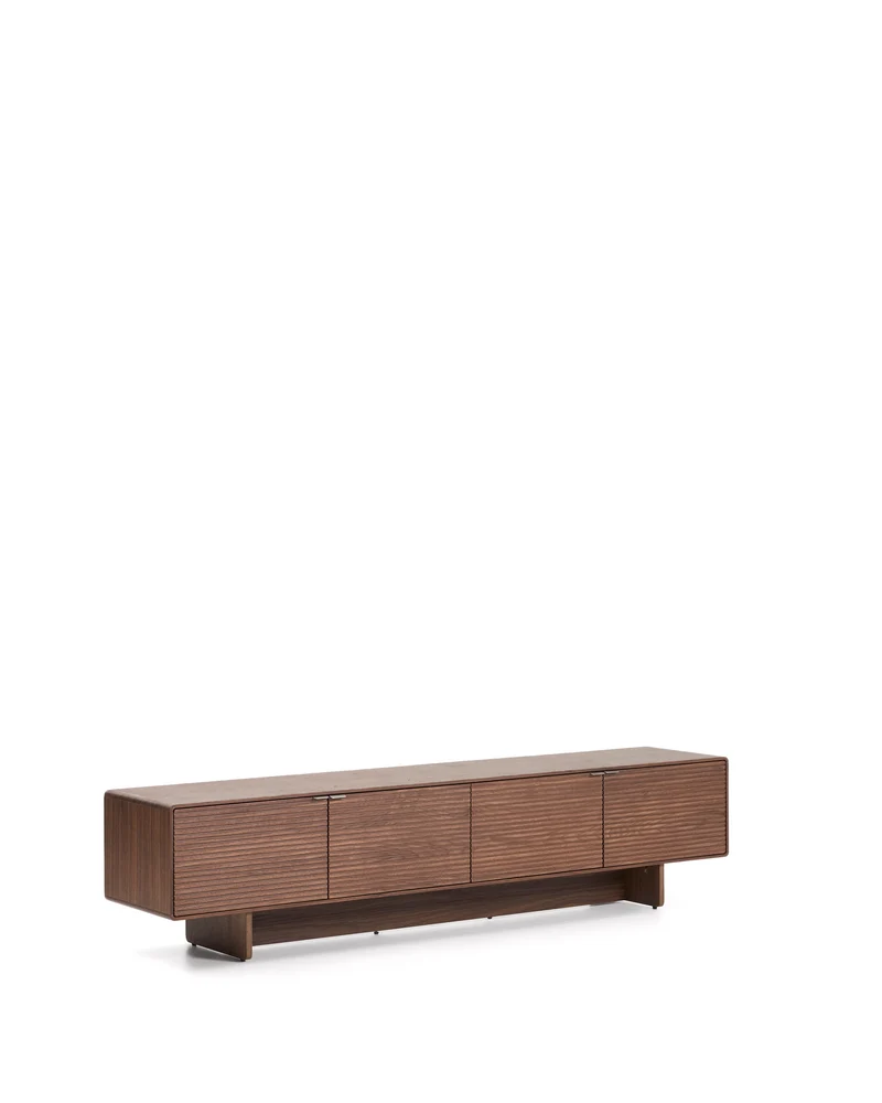 Norlen 4-door TV stand in walnut veneer FSC Mix Credit 200 x 46cm