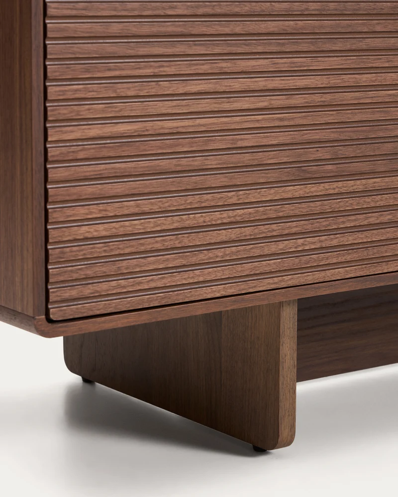 Norlen 4-door TV stand in walnut veneer FSC Mix Credit 200 x 46cm