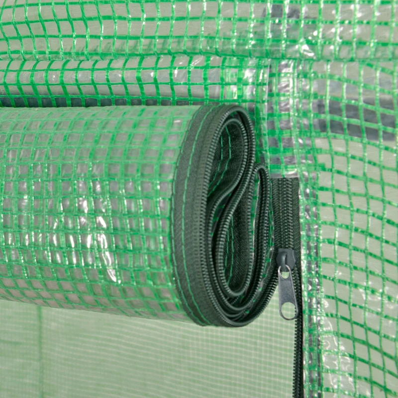 Serre de jardin à légumes 300 x 100 x 200 cm protection insectes et gel ventilation design moderne en polyéthylène vert 21_0004178