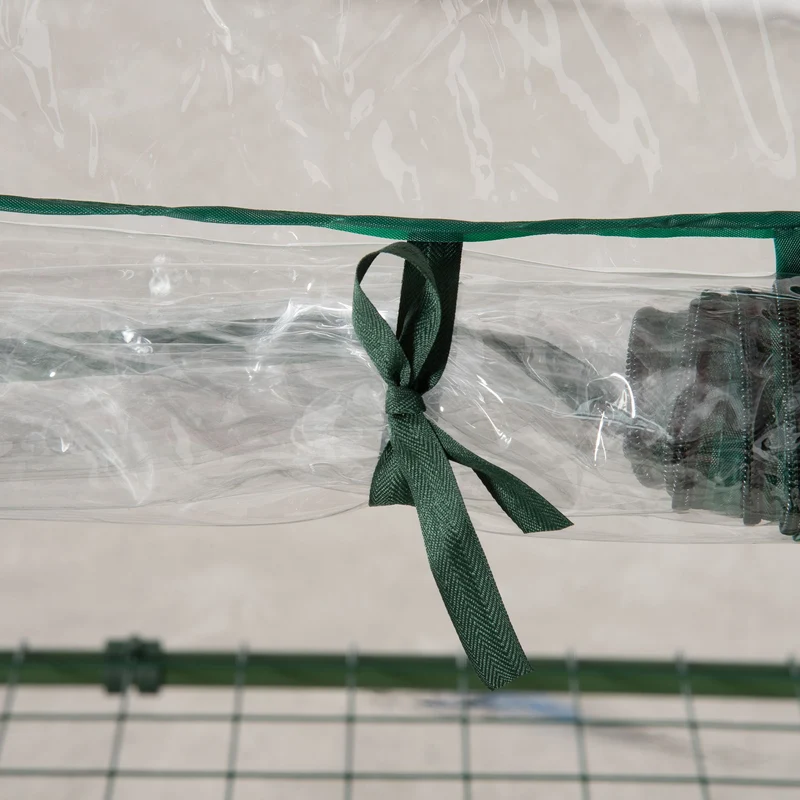 Serre de jardin compacte 3 étagères 69 x 49 x 125 cm protection intempéries montage facile style épuré en PVC vert 21_0004236