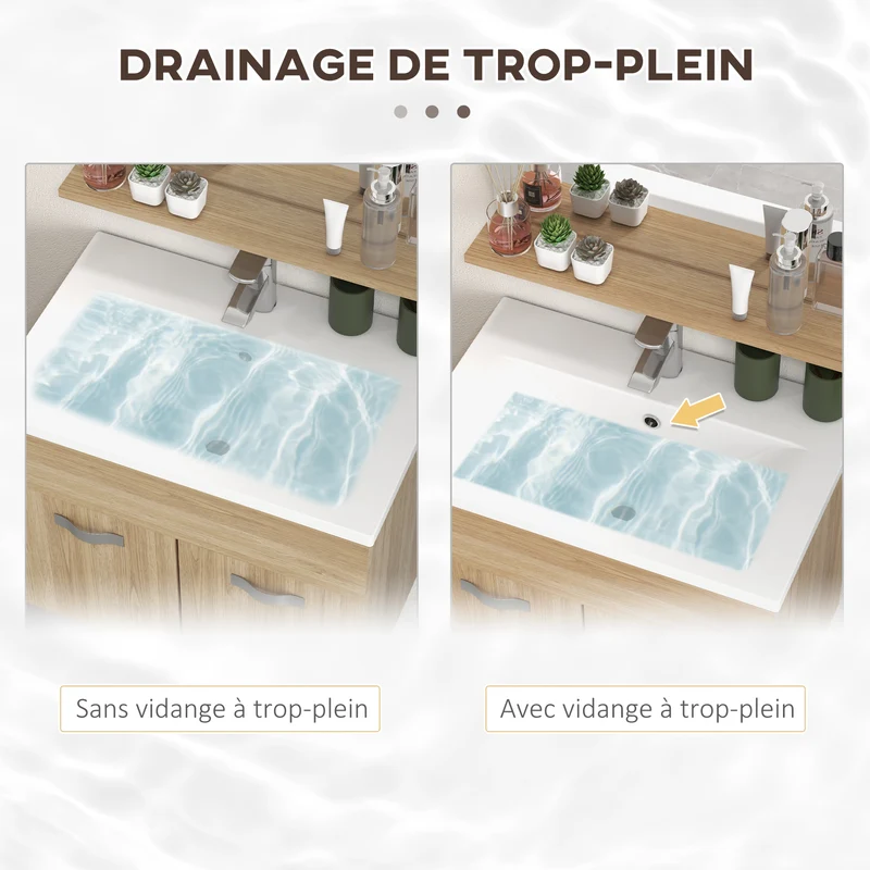 Ensemble meubles salle de bain mural 61 x 40 x 50 cm rangement optimisé moderne en panneau de particules bois naturel 21_0001980