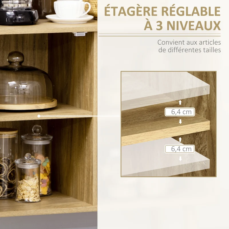 Buffet de rangement 1 porte cannage 80 x 39 x 70 cm multi rangements et plateau déco vintage scandinave en rotin naturel 21_0002296