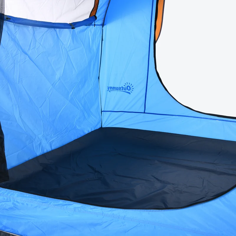 Tente de voiture pour suv hayon 5-6 personnes 239 x 210 x 210 cm imperméable trois portes moderne en polyester bleu 21_0006487