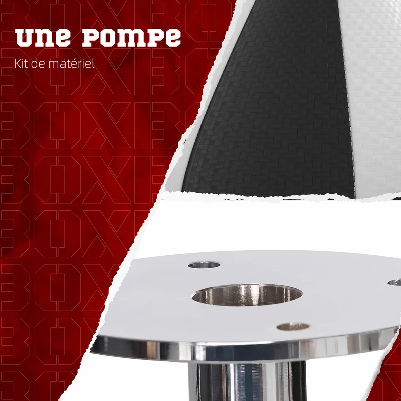 Poire de vitesse boxe pivotante 360° montage mural plafonnier 18 x 22 x 22 cm fixation robuste industriel en acier noir 21_0006856