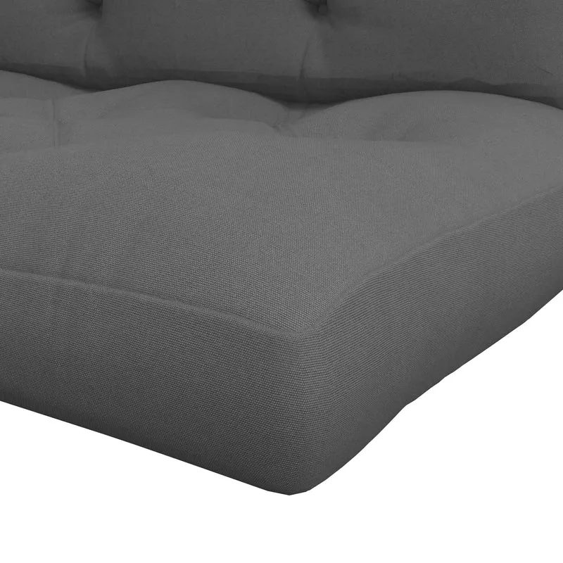 Lot de 2 coussins pour canapé palette 120 x 80 x 12 cm confort capitonné style tendance extérieur en polyester gris 21_0005224