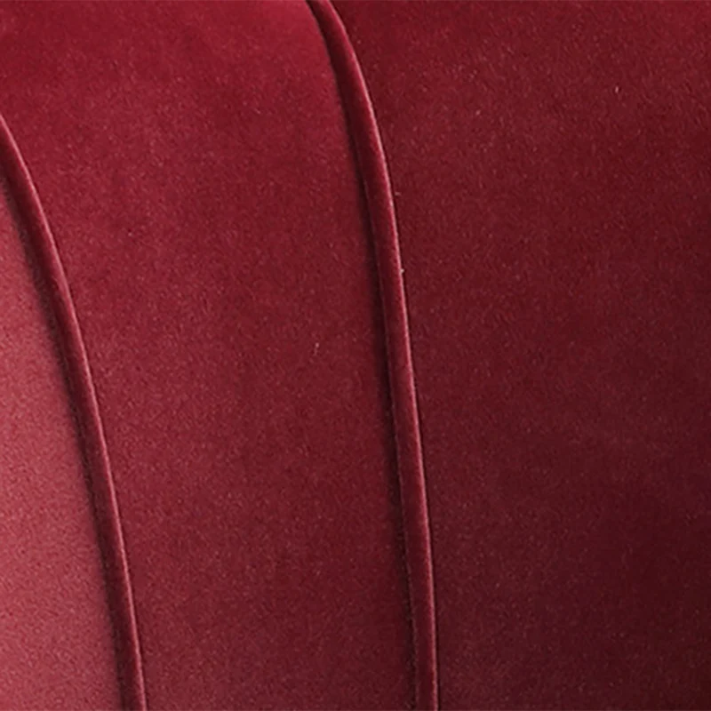 Fauteuil coquillage salon 76 x 67 x 74 cm assise rembourrée confortable élégant tendance contemporain en polyester rouge 21_0003005