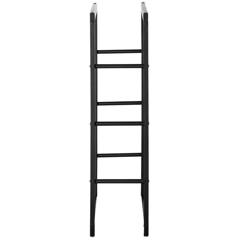 Range bûches étagère porte bois 60 x 25 x 100 cm stable charge max 100 kg contemporain design extérieur en métal noir 21_0001106