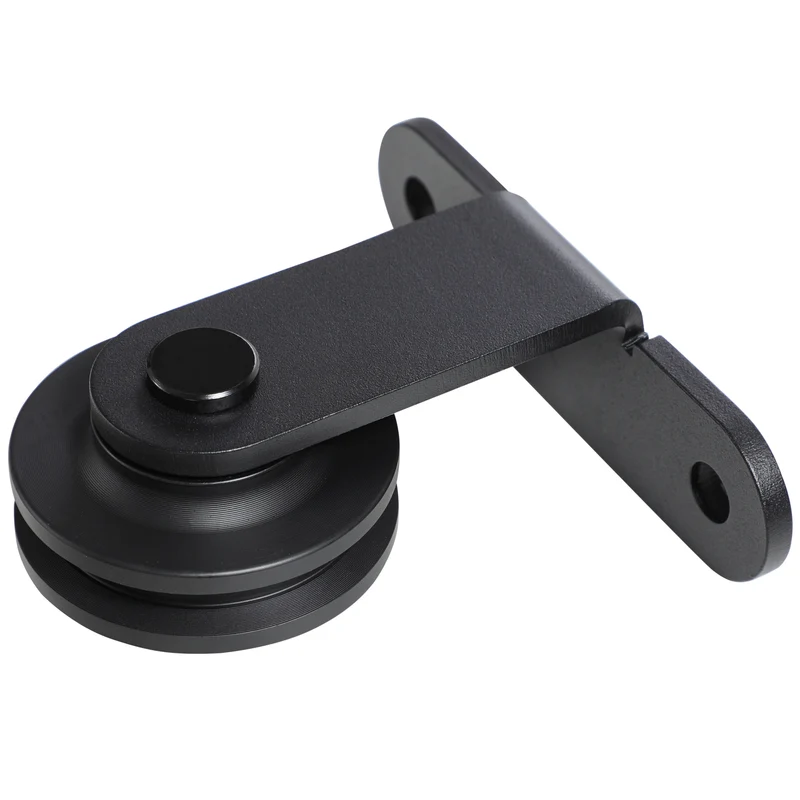 Kit quincaillerie pour porte coulissante 200 x 40 x 0,6 cm gain de place silencieux moderne en acier au carbone noir 21_0007144