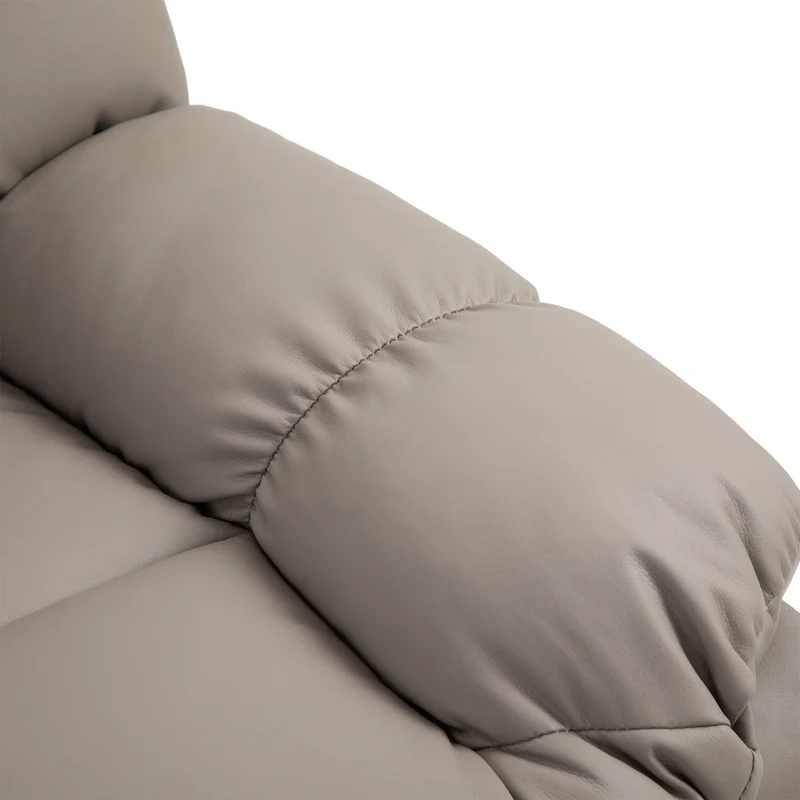 Fauteuil de massage inclinable 94 x 99 x 99 cm 8 points de massage assise mousse dense contemporain en simili cuir gris 21_0000820