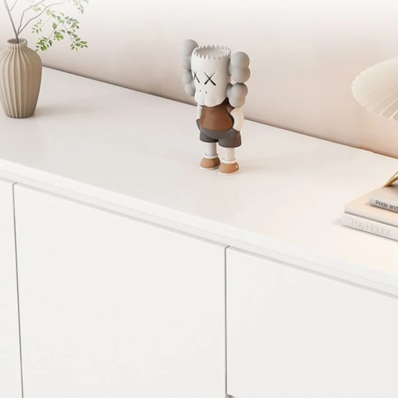 Modern Minimalist Wood Panels Metal Rounded Square Rectangle Storage Cabinet With 3 Drawers For Living Room