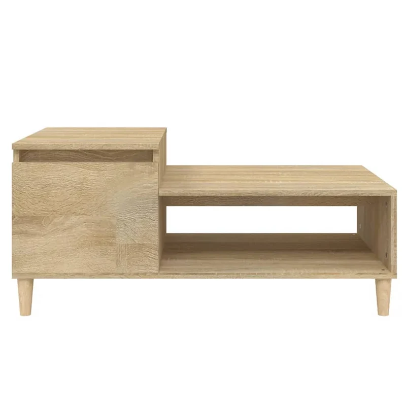 Table basse design moderne et contemporaine 100 x 50 x 45 cm bois d'ingénierie couleur chêne DEC038864