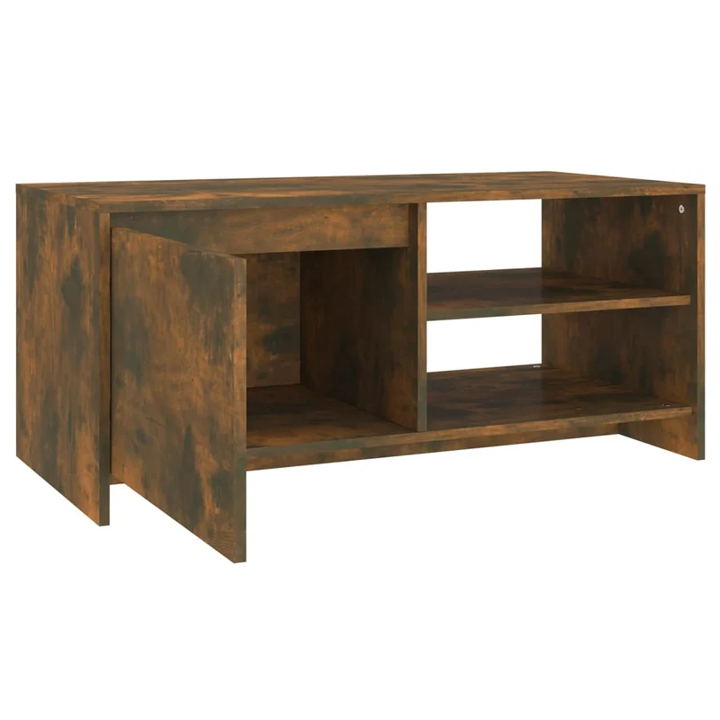 Table basse design moderne et contemporaine 102 x 50 x 45 cm bois d'ingénierie marron DEC038375