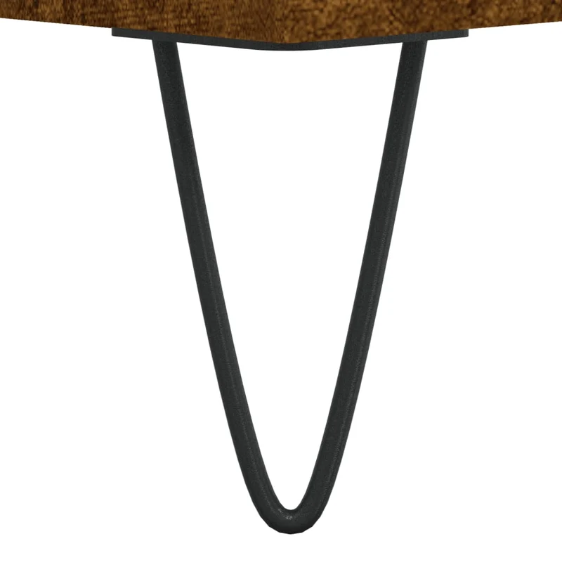 Table basse avec tiroir et étagères design rustique 102 x 44,5 x 50 cm bois d'ingénierie marron et métal DEC038356