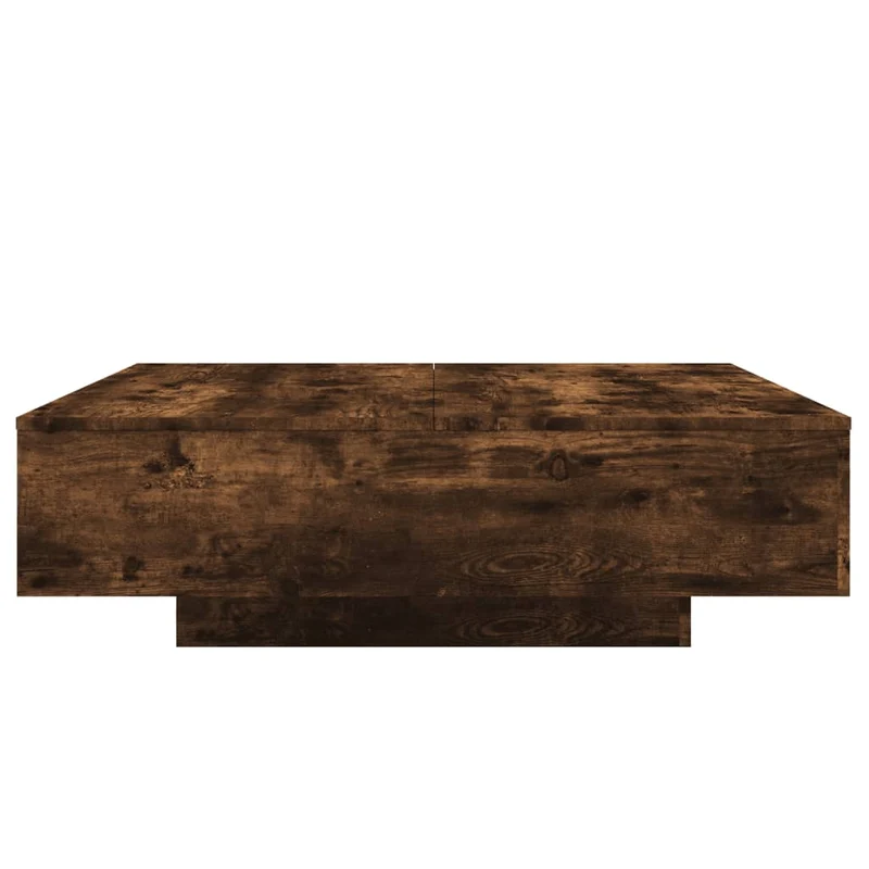 Table basse design moderne et contemporaine 100 x 100 x 31 cm bois d'ingénierie marron DEC038299