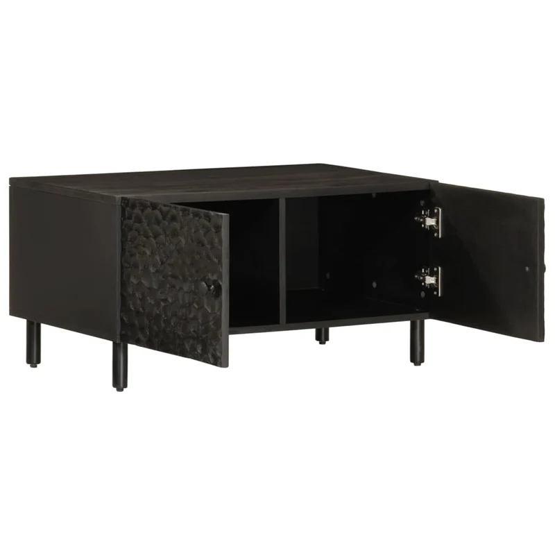 Table basse design moderne et contemporaine 80 x 50 x 40 cm bois massif de manguier noir DEC039770