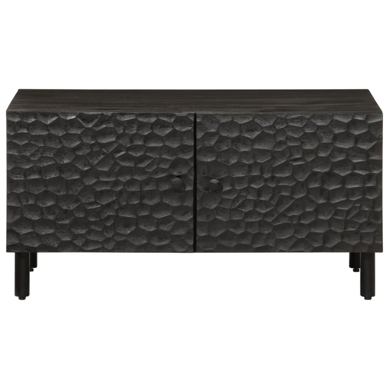 Table basse design moderne et contemporaine 80 x 50 x 40 cm bois massif de manguier noir DEC039770