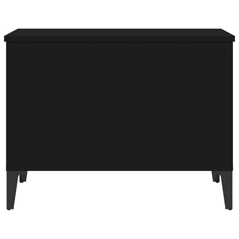 Table basse avec plateau relevable design moderne 60 x 44,5 x 45 cm bois d'ingénierie noir et métal DEC039700
