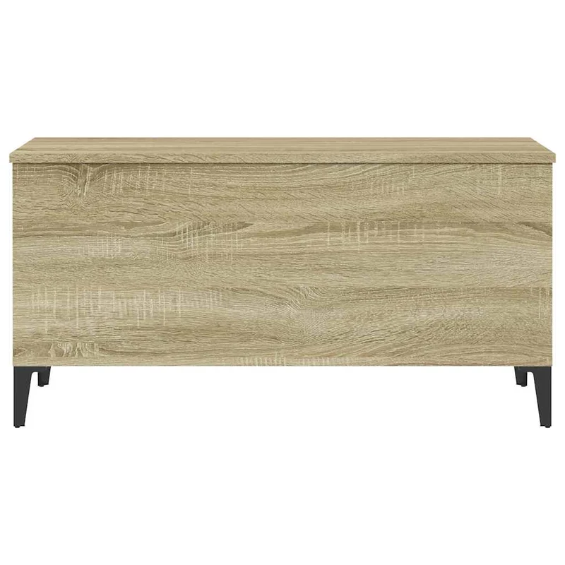 Table basse avec plateau relevable design rustique 90 x 44,5 x 45 cm bois d'ingénierie couleur chêne et métal DEC039022