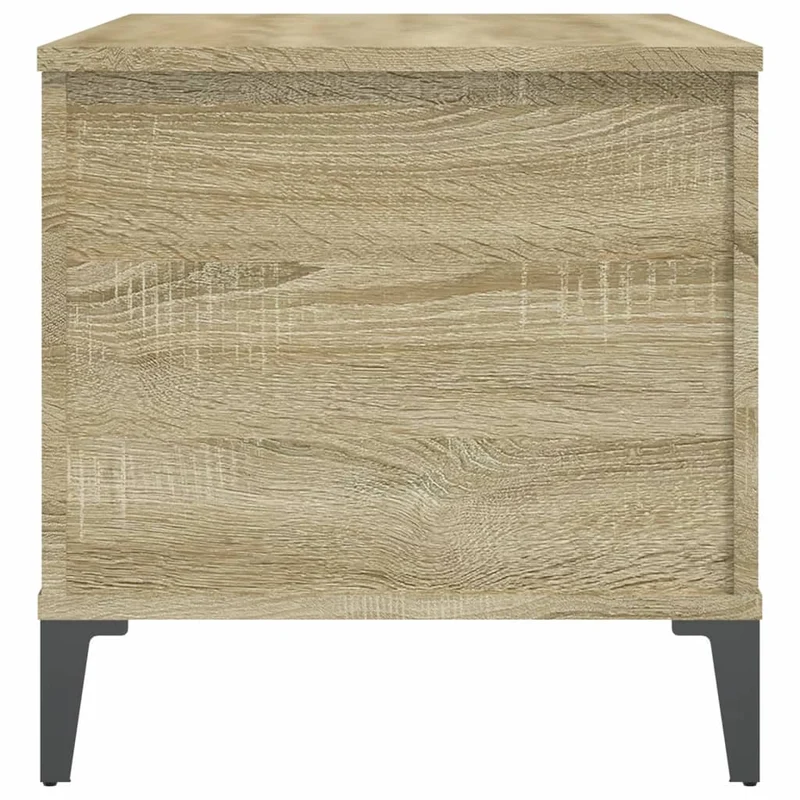 Table basse avec plateau relevable design rustique 90 x 44,5 x 45 cm bois d'ingénierie couleur chêne et métal DEC039022