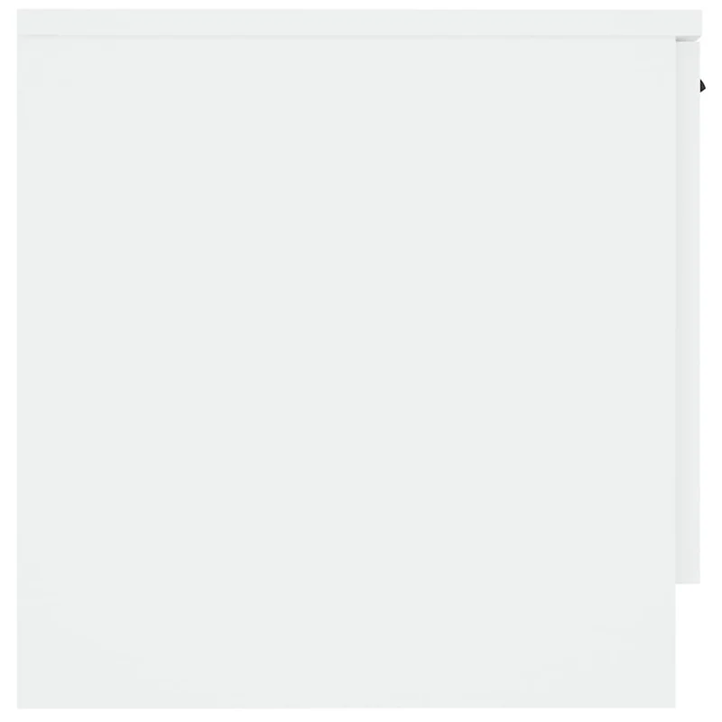 Lot de 2 tables de chevet avec compartiment avec porte 40 x 39 x 40 cm bois d'ingénierie blanc DEC034954