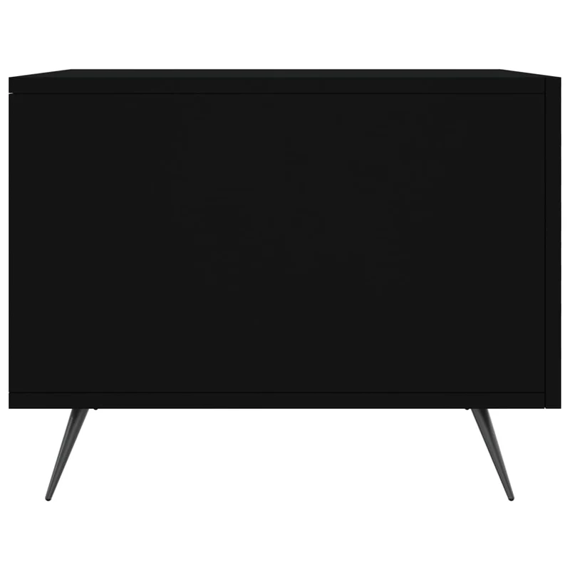 Table basse avec tiroir design moderne et contemporaine 50 x 50 x 40 cm bois d'ingénierie noir et fer DEC039672