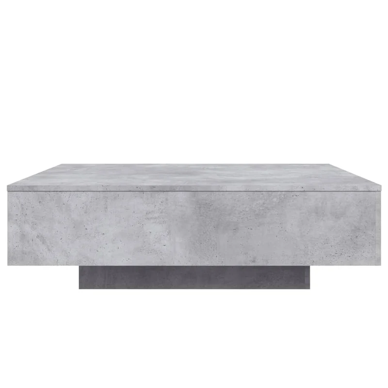 Table basse design moderne et contemporaine 100 x 100 x 31 cm bois d'ingénierie gris DEC039222