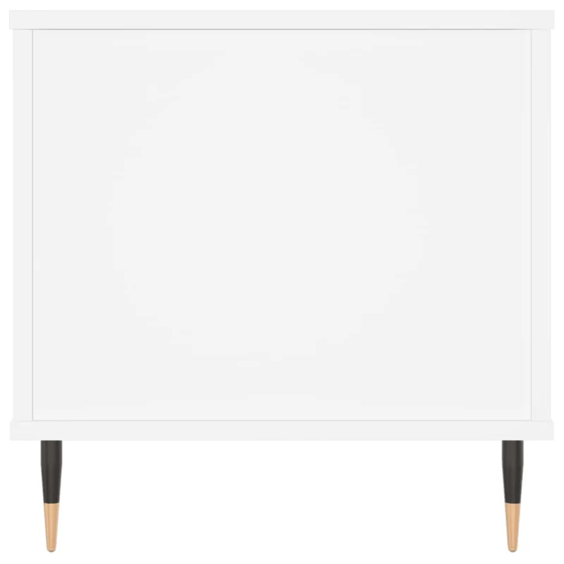 Table basse avec plateau relevable design moderne 90 x 44,5 x 45 cm bois d'ingénierie blanc et métal DEC037982