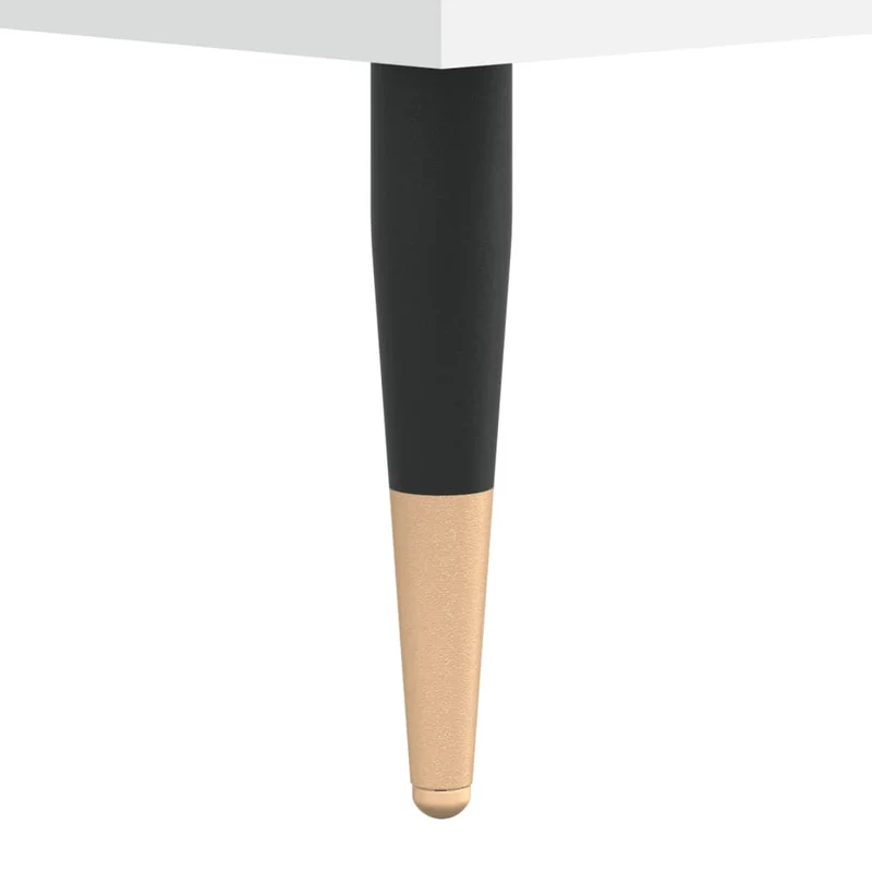 Table basse avec plateau relevable design moderne 90 x 44,5 x 45 cm bois d'ingénierie blanc et métal DEC037982