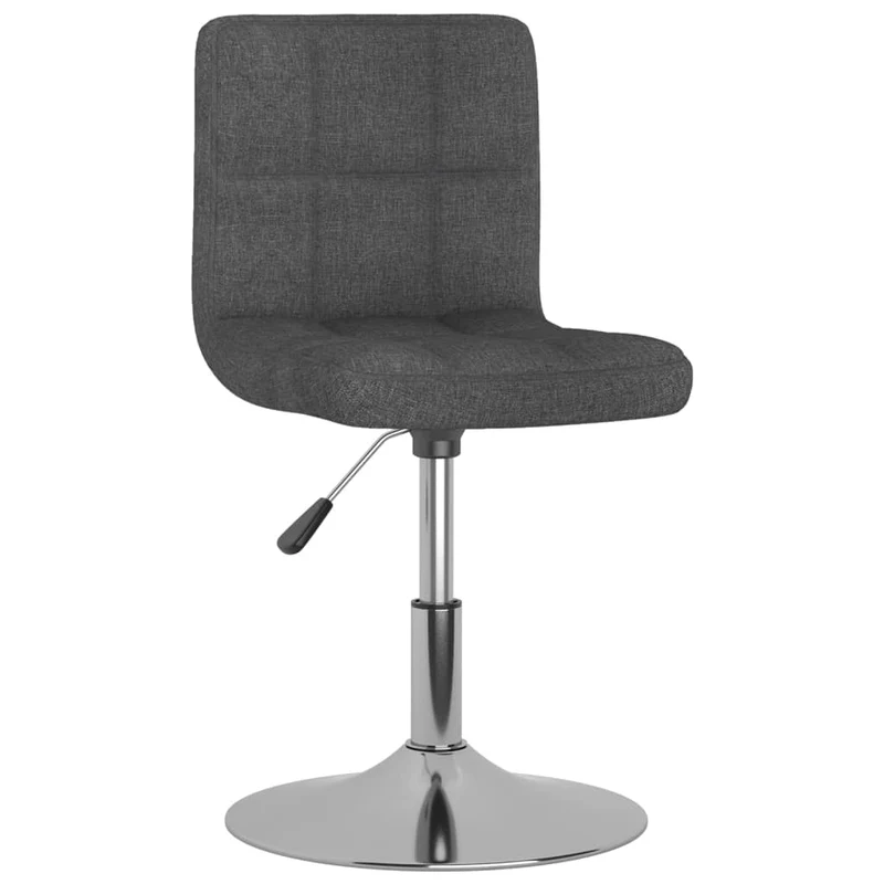 Lot de 4 tabourets de bar chaises de comptoir siège pivotant hauteur réglable en tissu gris foncé DEC025357