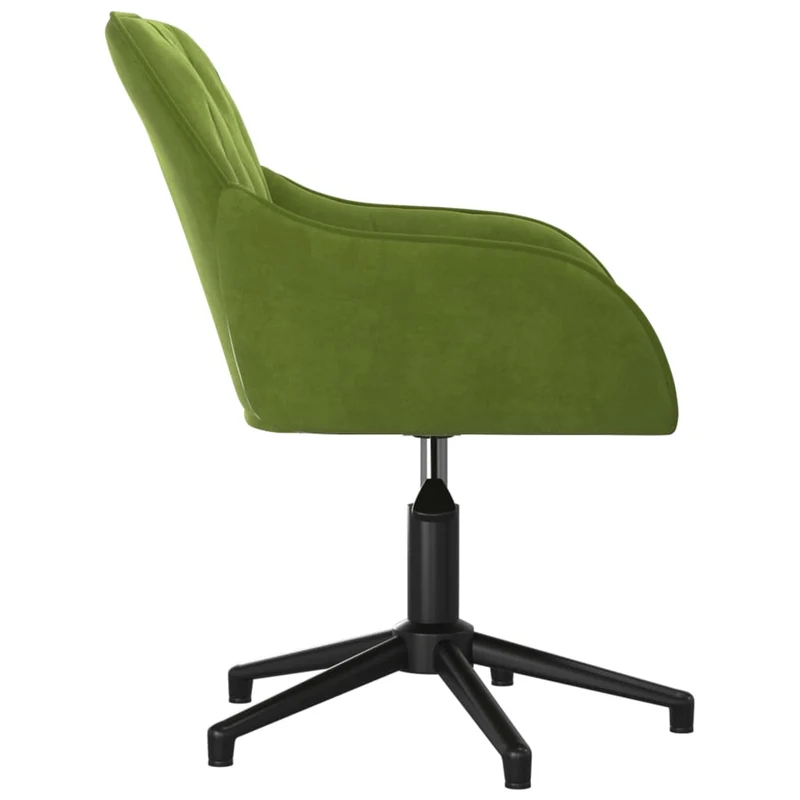 Lot de 2 chaises de salle à manger siège pivotant hauteur réglable en velours vert clair cadre en métal DEC025316