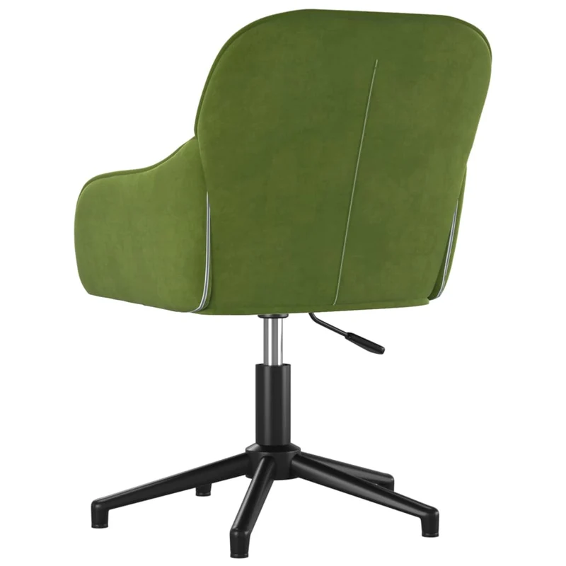 Lot de 2 chaises de salle à manger siège pivotant hauteur réglable en velours vert clair cadre en métal DEC025316