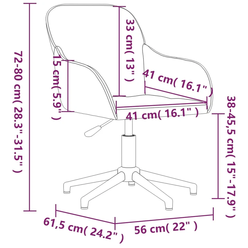Lot de 2 chaises de salle à manger siège pivotant hauteur réglable en velours vert clair cadre en métal DEC025316