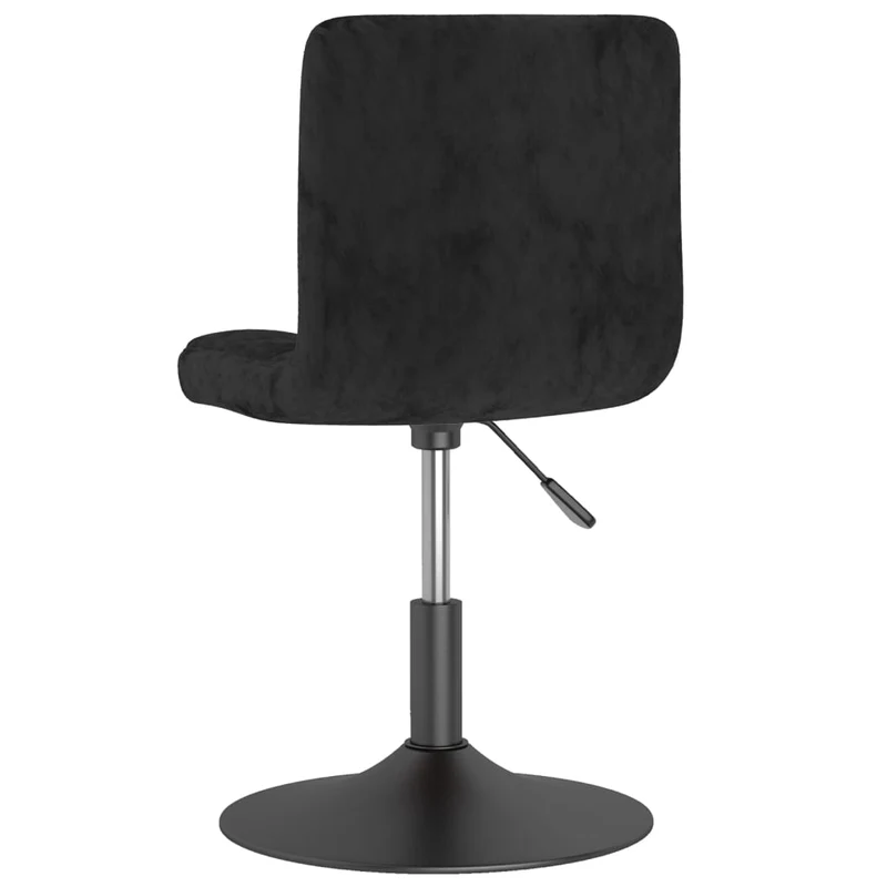 Lot de 2 chaises de salle à manger siège pivotant hauteur réglable en velours noir cadre en acier DEC025291