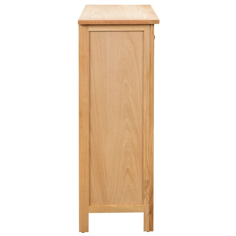 Casier range bouteilles étagère de rangement jusqu'à 24 bouteilles de vin 72 x 32 x 90 cm bois de chêne massif brun DEC024272